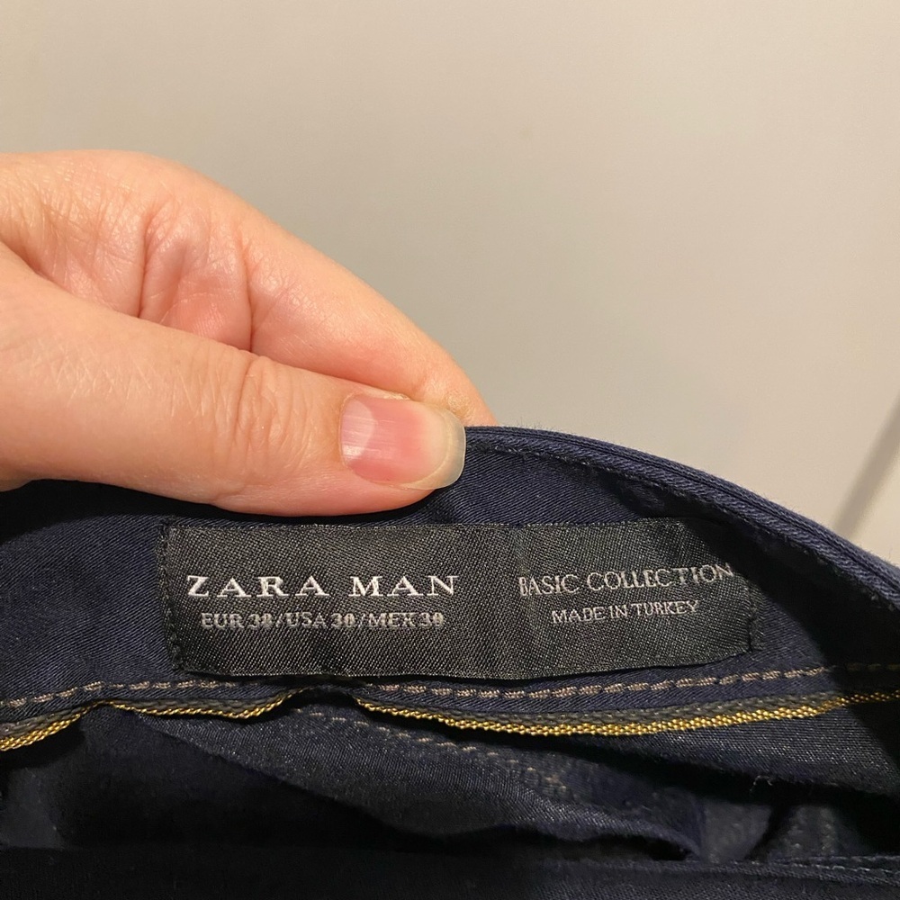 Zara Man Dark Blue Trousers - Picture 4 of 4